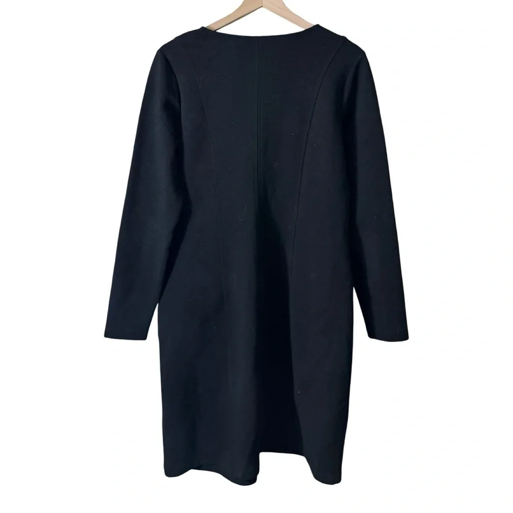 Boden Ellen Ottoman Dress Size 10 Long Sleeve Black Dress Career Office Work